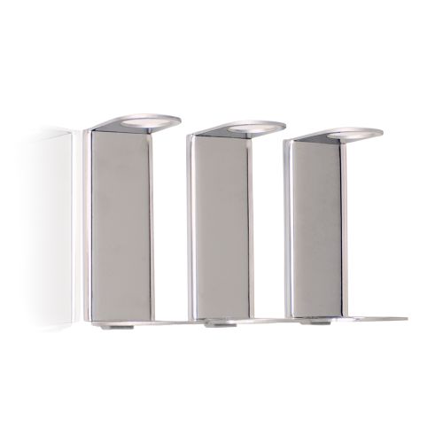 Premium Pump Locking Triple Dispenser Bracket, Stainless Steel